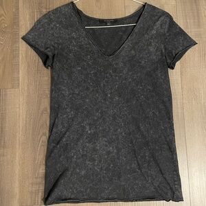 AllSaints Emelyn Budon Women’s T-Shirt, Acid Wash Black, Size Small, NWOT